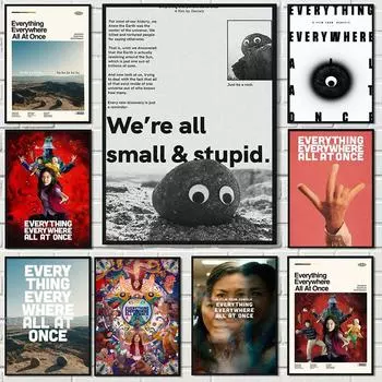 Скандинавский постер «Все везде и сразу» в стиле ретро, холст, картина, настенная художественная картина из фильма для гостиной, интерьера, домашнего декора 21x30cm No Framed