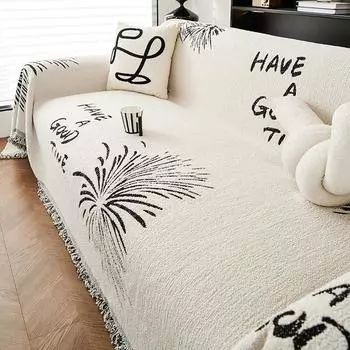 Скандинавский простой фейерверк, диванное полотенце, синель, не царапающая диванная подушка, полная ткань, универсальный чехол, зимний чехол 180*130cm