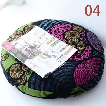 Скандинавский простой хлопковый льняной коврик-футон, пасторальный чехол для подушки для медитации, османский эркер, круглые чехлы для подушек в японском стиле 50x50x9cm