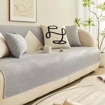 Скандинавский простой синель для гостиной, диванная подушка, Нескользящий чехол для дивана, тканевая подкладка, однотонный чехол для подушки, полотенце, свет, роскошная подушка 70*70cm