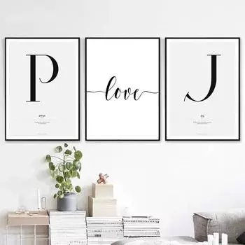 Скандинавский простой стиль, цитата, слова, холст, картина, любовные постеры и принты для гостиной, пары, настенная живопись, домашний декор 21cm30cm NoFrame