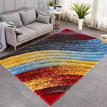 Скандинавский простой журнальный столик для гостиной, плед, бытовой, для спальни, прикроватный, диван, ковер, напольный коврик 100X150cm (upgrade encryption) бордовый