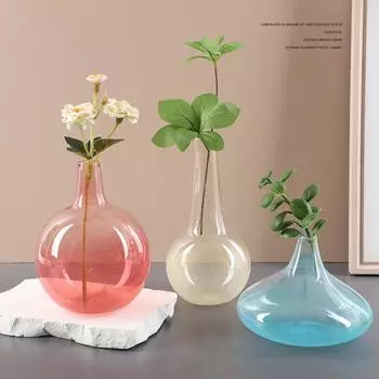 Скандинавский прозрачный креативный журнальный столик для гостиной Ins Wind Small Mouth Glass Vase