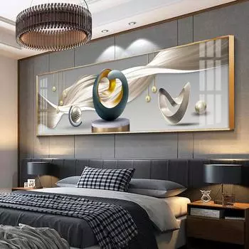 Скандинавский роскошный золотой холст, картина, настенное искусство, абстрактная однотонная геометрия, современное искусство, ленты, постеры и принты, декор для гостиной 20x60CM NO Frame