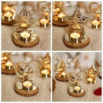 Скандинавский рождественский подсвечник, украшение из железа, железная подставка для свечей, гостиная Style 3