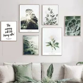 Скандинавский скандинавский цветок, природный стиль, пейзаж, холст, живопись, постеры и принты, настенное искусство, цитаты, картина, декор для гостиной 21X30cm No Frame