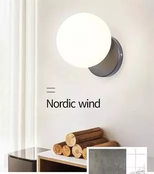 Скандинавский стеклянный шар настенный светильник золотой современный гостиная кабинет спальня прикроватный настенный светильник для внутреннего домашнего декора бра 85-265 В No Bulb