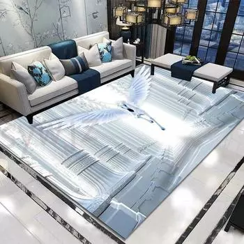 Скандинавский стиль, белая лошадь, напольный коврик для гостиной, украшение для журнального столика, нескользящий большой ковер, ковер для спальни, детской комнаты 40x60cm