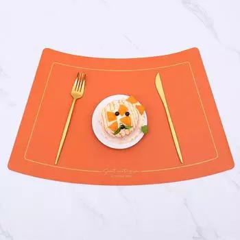 Скандинавский стиль бытовая кожаная подставка для столовых приборов вестерн подставка для столовых приборов маслоизоляция гидроизоляция теплоизоляция коврик для стола оранжевый