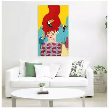 Скандинавский стиль, нарисованные вручную персонажи, красочный холст, постер и принт, декор, настенные художественные фотографии для гостиной, спальни, жикле, без рамки 21*30cm