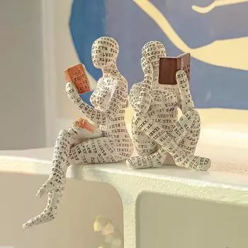 Скандинавский стиль смола абстрактная фигура скульптура настольная простая поделка украшения статуя мумия фигурки украшение для дома гостиная