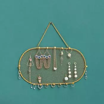 Скандинавский свет роскошная кованая стойка для ювелирных изделий, сережек, ключей, можно повесить на стену, стойка для демонстрации ювелирных изделий S золотой