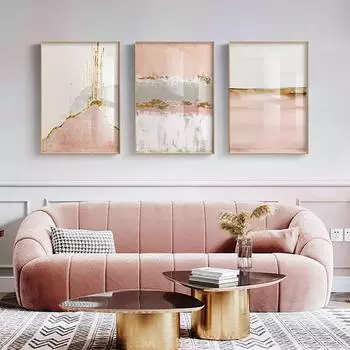 Скандинавский свет, роскошные украшения, фреска, розовый абстрактный постер, холст, картина для гостиной, настенные художественные принты для домашнего декора, Cuadros 21cm30cm NoFrame