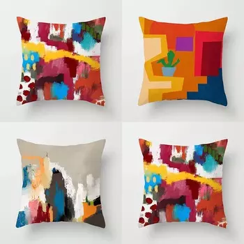 Скандинавский свет, роскошный принт, диван, креативная наволочка, абстрактная картина маслом, наволочка, украшение для дома, вечерние автомобильные постельные принадлежности 40x40cm