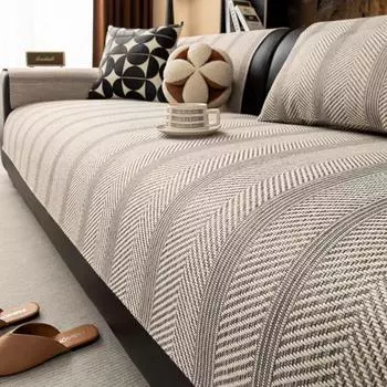 Скандинавский твиловый чехол для дивана Нескользящее Всевключающее диванное полотенце Накидка Полотенце для спинки и подлокотников Грязеотталкивающая L-образная подушка для дивана 70x70cm