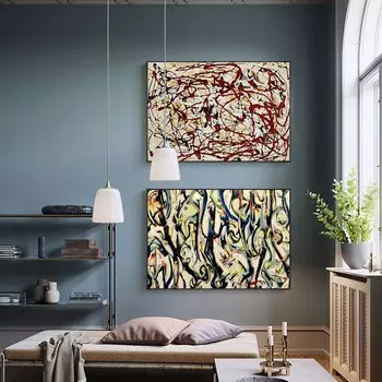 Скандинавское абстрактное искусство холст живопись мода граффити постер офис настенная живопись гостиная спальня украшение дома фреска без рамки 21*30cm No Frame