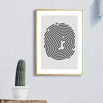 Скандинавское искусство, холст, постер с отпечатками пальцев, минималистская живопись, абстрактная настенная картина, принт, черный, серый цвет, современное украшение для дома и комнаты 21cm30cm NoFrame