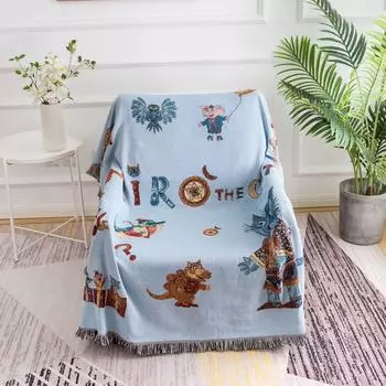 Скандинавское искусство в стиле Instagram, повседневное одеяло, гобелен, художественное одеяло, абстрактная Европа и Америка, креативный чехол для дивана 130*180