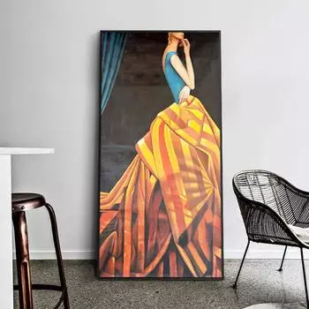 Скандинавское искусство, женская картина на холсте, постеры и принты, сексуальные женские задние настенные картины для гостиной, украшение дома Cuadros 20cm40cm NoFrame