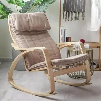 Скандинавское кресло для отдыха Ju Yimei, тканевая разноцветная подушка Khaki Bonn cushion (excluding chair) 130*55cm