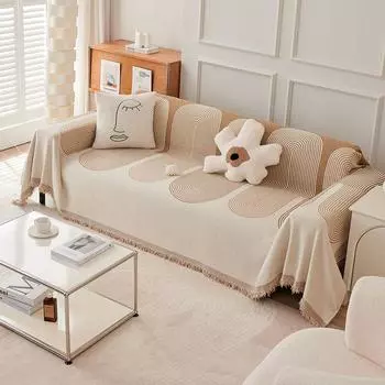 Скандинавское одеяло с кисточками, четырехсезонный чехол для дивана, защита от пыли и царапин, защитный чехол для дивана, ковер, дорожный ковер, кисточки 180x130