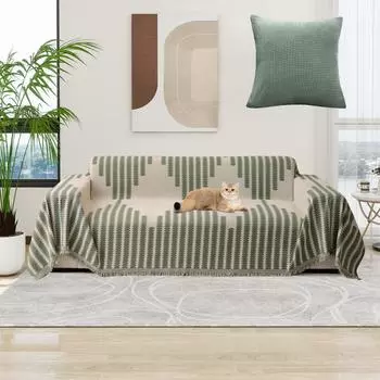 Скандинавское одеяло с кисточками, четырехсезонный чехол для дивана, защита от пыли и царапин, защитный чехол для дивана, ковер, дорожный ковер, кисточки 180x260cm