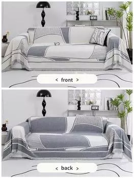 Скандинавское одеяло с кисточками, одиночное, полное, четырехсезонное, хлопковое, чехол для дивана, защита от пыли и царапин, защита от царапин, диванное одеяло, ковер 180x130cm