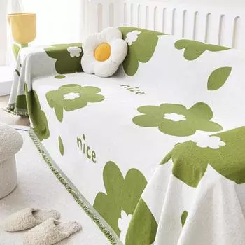 Скандинавское одеяло с кисточками, одиночное, полное, четырехсезонное, хлопковое, чехол для дивана, защита от пыли и царапин, защита от царапин, диванное одеяло, ковер 180x130