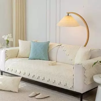 Скандинавское однотонное полотенце для дивана, подушка для гостиной, хлопковое Нескользящее полотенце для дивана, чехол для дивана, секционная подушка для дивана, защита дома 70x70cm 1pc A