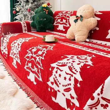 Скандинавское рождественское одеяло из синели для гостиной, дивана, полотенце, ткань, четыре сезона, универсальное, цельное, цельное, на подушку для дивана 180*130cm