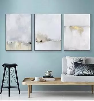 Скандинавское украшение для дома, абстрактный минимализм, серый постер, модная настенная живопись маслом для гостиной 21cm30cm NoFrame
