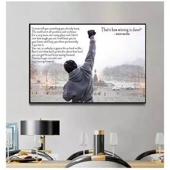 Скандинавское украшение для спальни, картина для бодибилдинга, принты, мотивационные черно-белые цитаты, настенная живопись на холсте 21x30cm No Frame