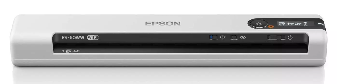 Сканер Epson ES-60WW (Мобильный/A4/Совместимый с USB/Совместимый с Wi-Fi/Белый) белый