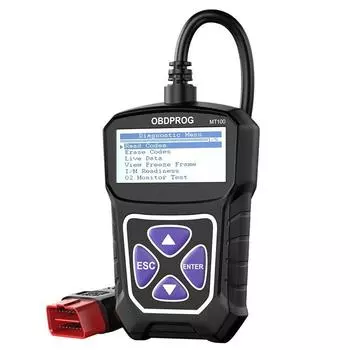 Сканер MT100 OBD2, считыватель кодов двигателя, стирание кодов неисправностей, многоязычный русский автомобильный диагностический инструмент