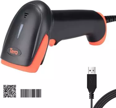 Сканер штрих-кодов Tera USB, проводной QR-код, одномерный код, двухмерный код, совместимый с японским языком, поддержка автоматического обнаружения, сканирования, редактирования штрих-кодов, японское руководство, удобный