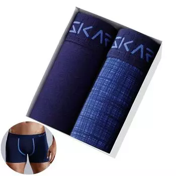 SKARR 2 шт. мужские трусы хлопковые боксеры для мужчин нижнее белье удобные мужские трусы
