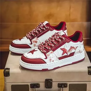 Skateboard Men s Sneakers Non-slip Loafers Casual Sneaker Sports and Leisure Shoes for Men Platform Sports Shoes Wear-resistant 39