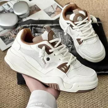 Обувь для скейтбординга Мужские универсальные кроссовки Низкие повседневные туфли на платформе со шнуровкой Модные туфли на плоской подошве Zapatillas De Deporte 39 чёрный