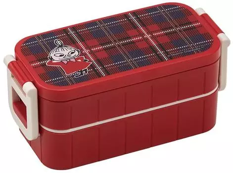 Skater 2 Tier Lunch Box 600ml Lunch Box Little My Check Made in Japan Moomin YZW3-A