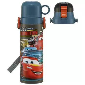 Skater 2way Stainless Steel Water Bottle Direct Drinking 580ml Cup Drinking 570ml Disney Cars 24 Lightweight Type Boys Cool Children s Child-friendly
