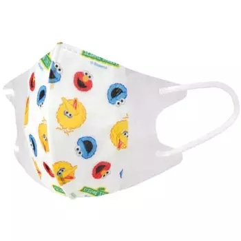 Skater 3-layer non-woven 3D mask for children 7 pieces Sesame Street MSKS3N-A