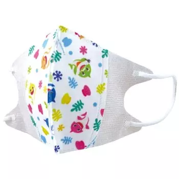 Skater 3-layer non-woven 3D mask for children 10 pieces Baby Shark MSKS3-A