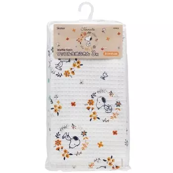 Skater 3 waffle fabric dish towels Snoopy 31 x 41cm KFWC3-A