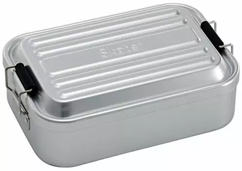 Skater AF10B-A Soft Aluminum Lunch Box, Large Capacity, 33.8 fl oz (1,000 ml), Men s, Silver