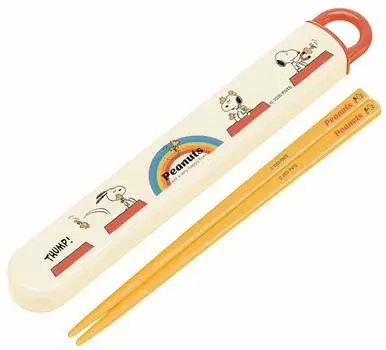 Skater Antibacterial Chopsticks Chopstick Box Set Peanuts Retro Snoopy ABS2AMAG Made in Children s Ag+ 16.5cm Japan-A