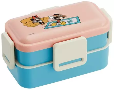 Skater Antibacterial Fluffy Dome Lid 2 Tier Lunch Box 600ml Disney Mickey Modern Comic Made in Japan PFLW4AG-A