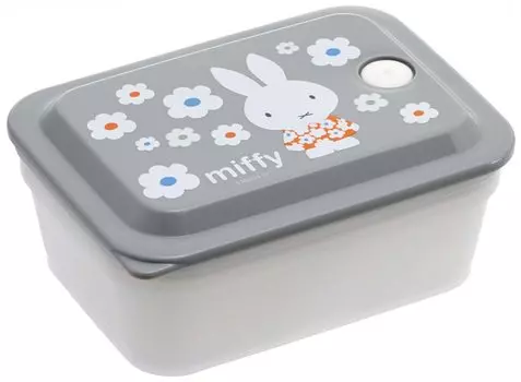 Skater Antibacterial Lunch Box 450ml Fluffy Packing Integrated Air Valve 1 Tier Miffy Monotone PAS5AG-A