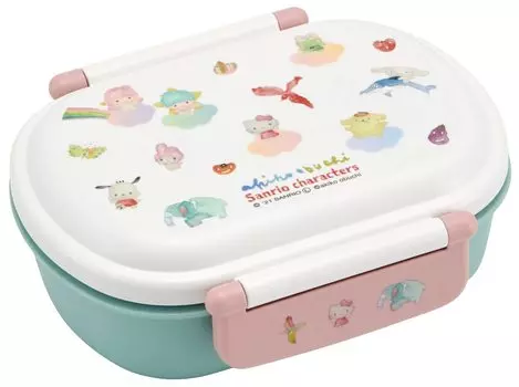 Skater Antibacterial Lunch Box Fluffy 360ml Sanrio Characters x Akiko Obuchi Girls Made in Japan Children s QAF2BAAG-A