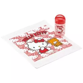 Skater Antibacterial Набор влажных полотенец с чехлом Влажное полотенце Sanrio Hello Kitty Ushiroshi Сделано в Японии 32 x 30,5 см OA5AG-A