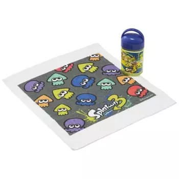 Skater Antibacterial Набор влажных полотенец с чехлом Влажное полотенце Splatoon 3 Сделано в Японии 32 x 30,5 см OA5AG-A